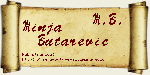 Minja Butarević vizit kartica